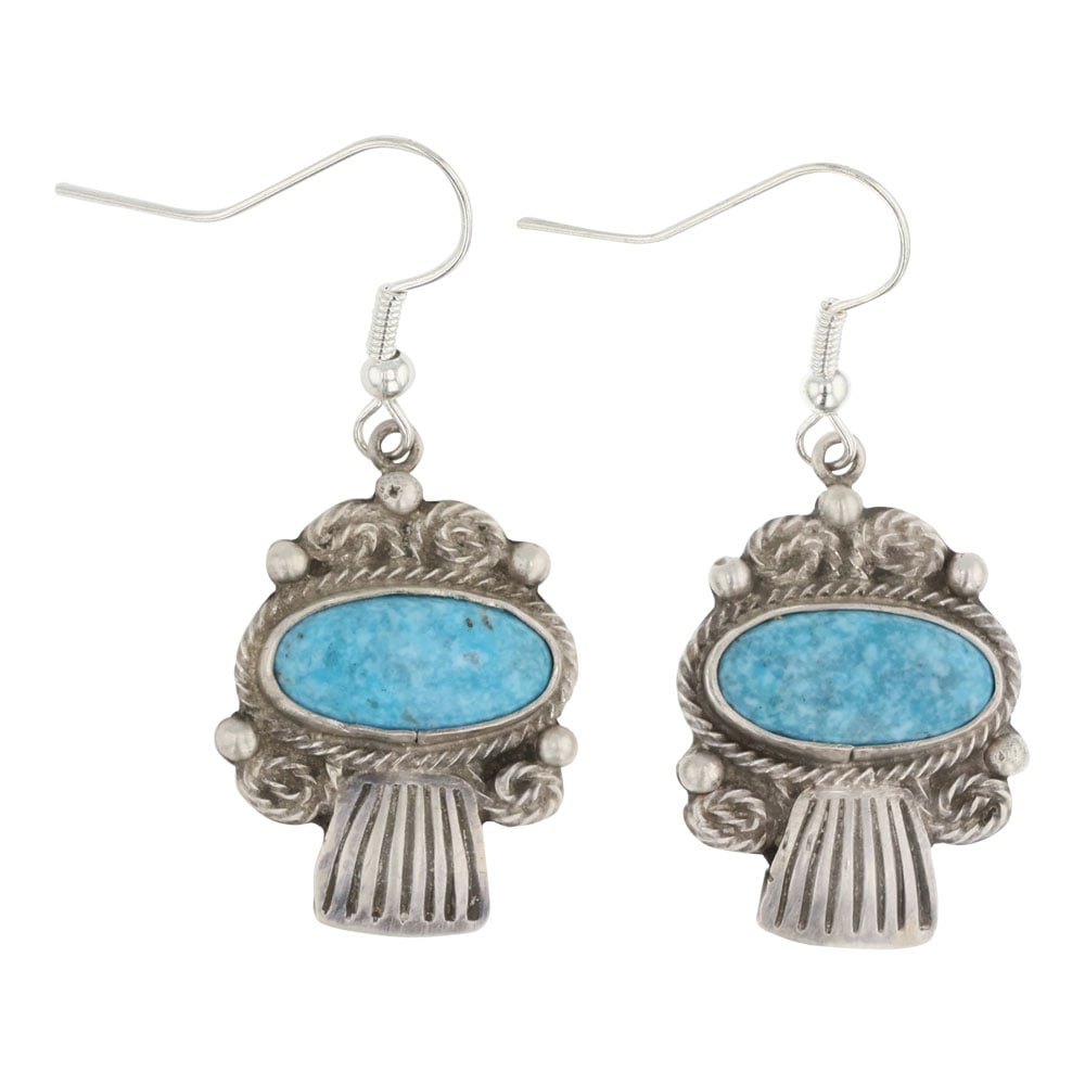 Joe Tso Navajo Compitos Turquoise Earrings (1 of 2)