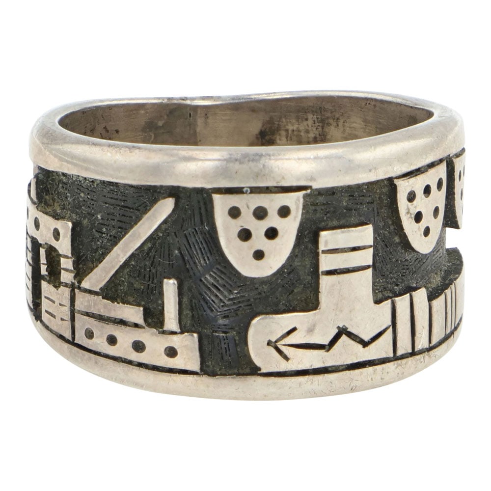 Vintage Hopi Plain Silver Story Teller Ring (1 of 4)