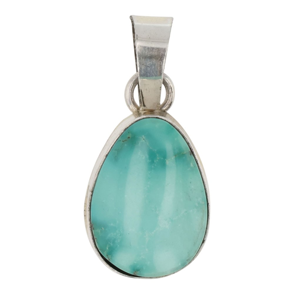 Scott Skeets Navajo Compitos Turquoise Pendant (1 of 2)