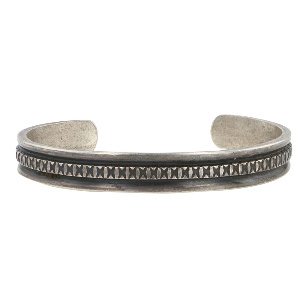 Vintage Navajo Plain Silver Cuff Bracelet (1 of 3)