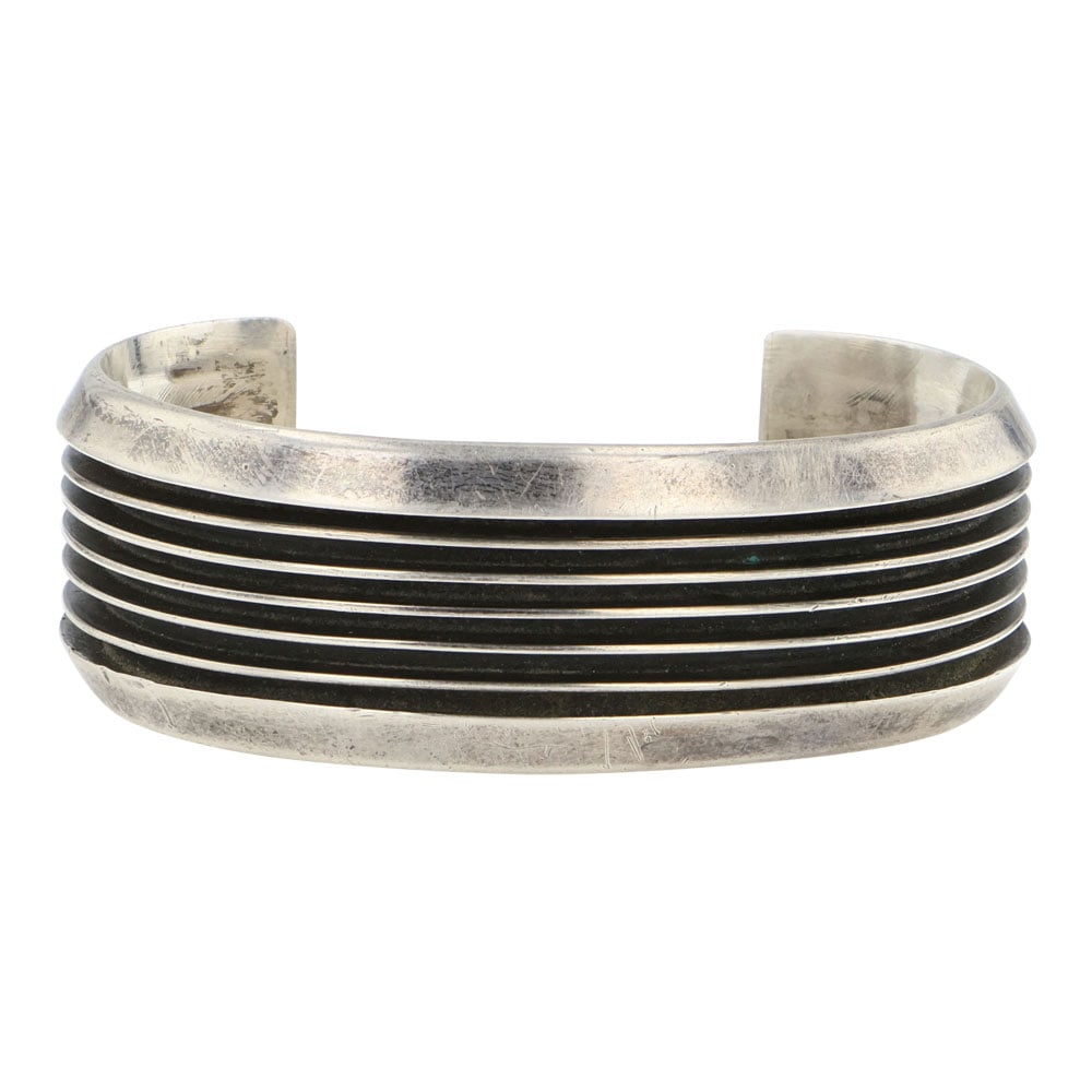 Tom Hawk Navajo Wide Plain Silver Cuff Bracelet (1 of 3)