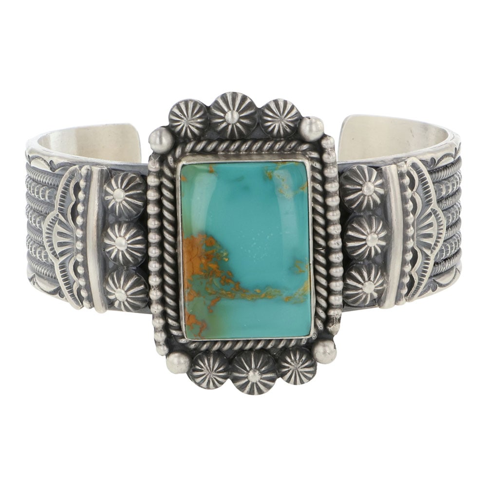 Michael Calladito Navajo Royston Turquoise Cuff Bracelet (1 of 3)