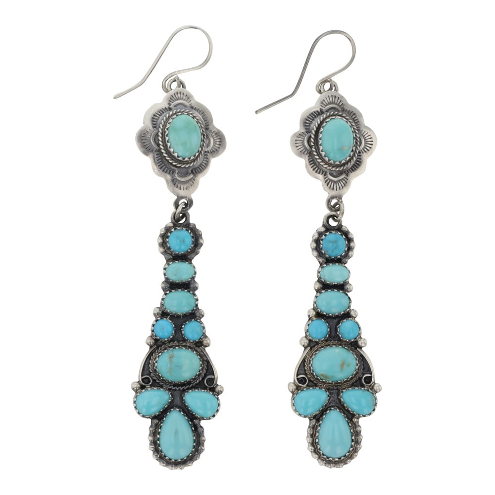 Annie Hoskie Navajo Compitos Turquoise Earrings (1 of 2)