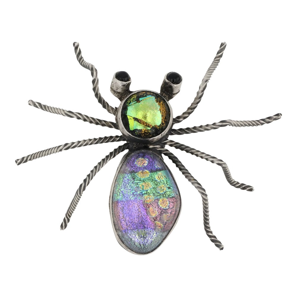 Herbert Ration Stained Glass Spider Pin (1 of 2)