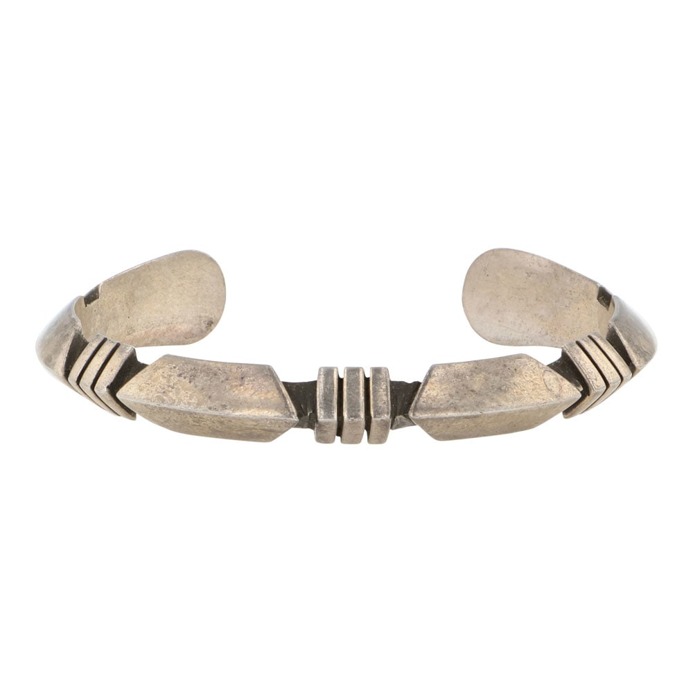 Vintage Navajo Plain Silver Triangle Wire Cuff bracelet (1 of 4)