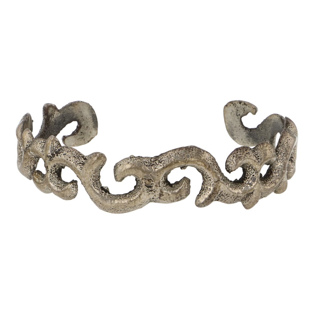 Vintage Navajo Plain Silver Sandcast Cuff Bracelet (1 of 3)