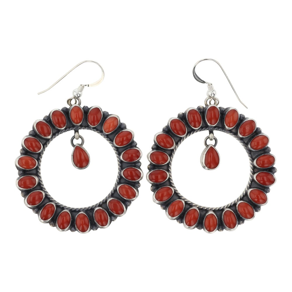 Renell Perry Navajo Coral Earrings (1 of 2)