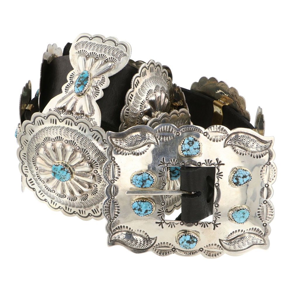 Daniel Martinez Kingman Turquoise Concho Belt (1 of 3)