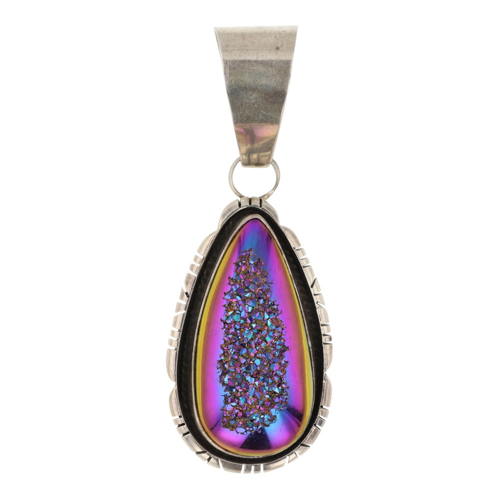 Victor Hicks Navajo Druzy Quartz Pendant (1 of 3)