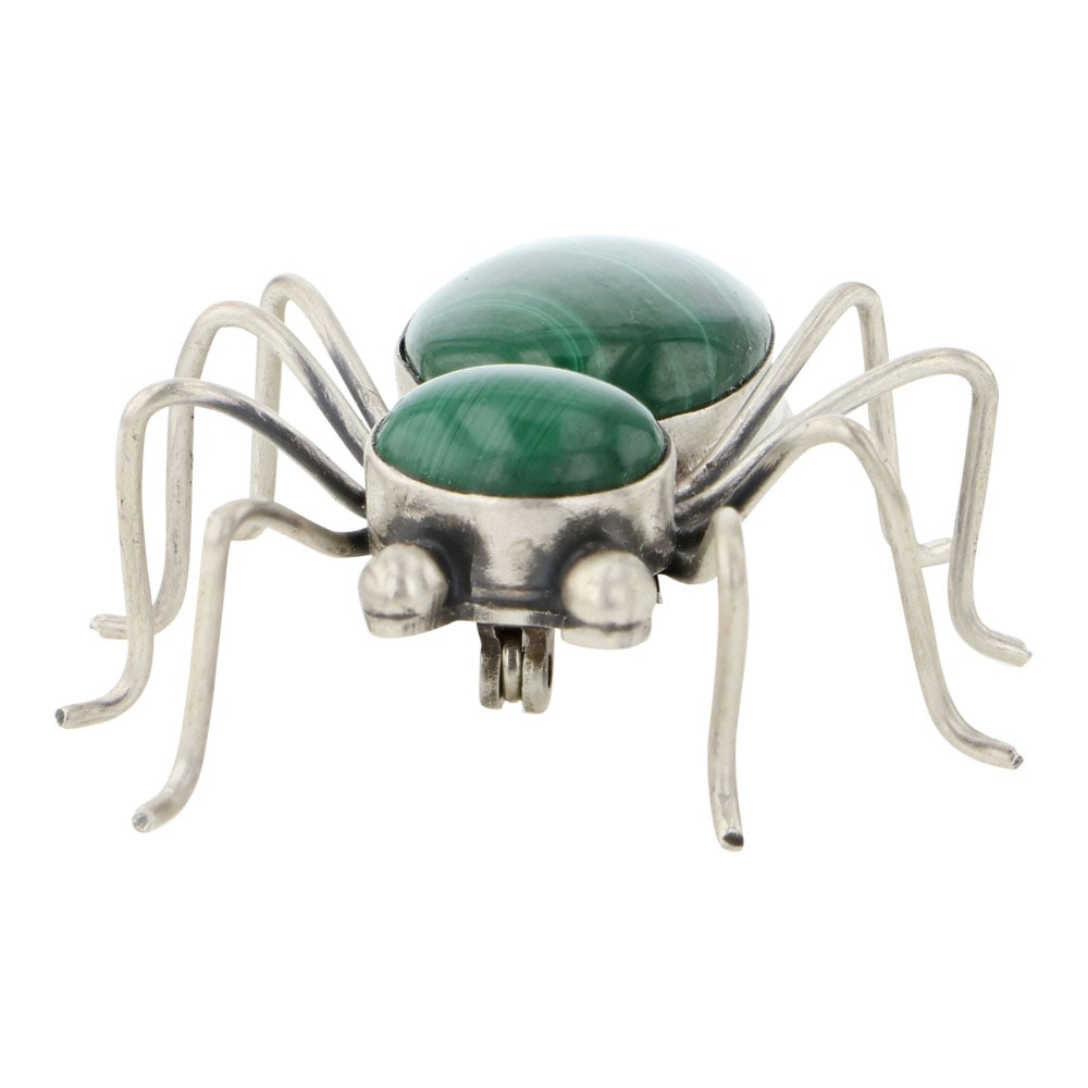 Herbert Ration Navajo Malachite Bug Pin (1 of 3)