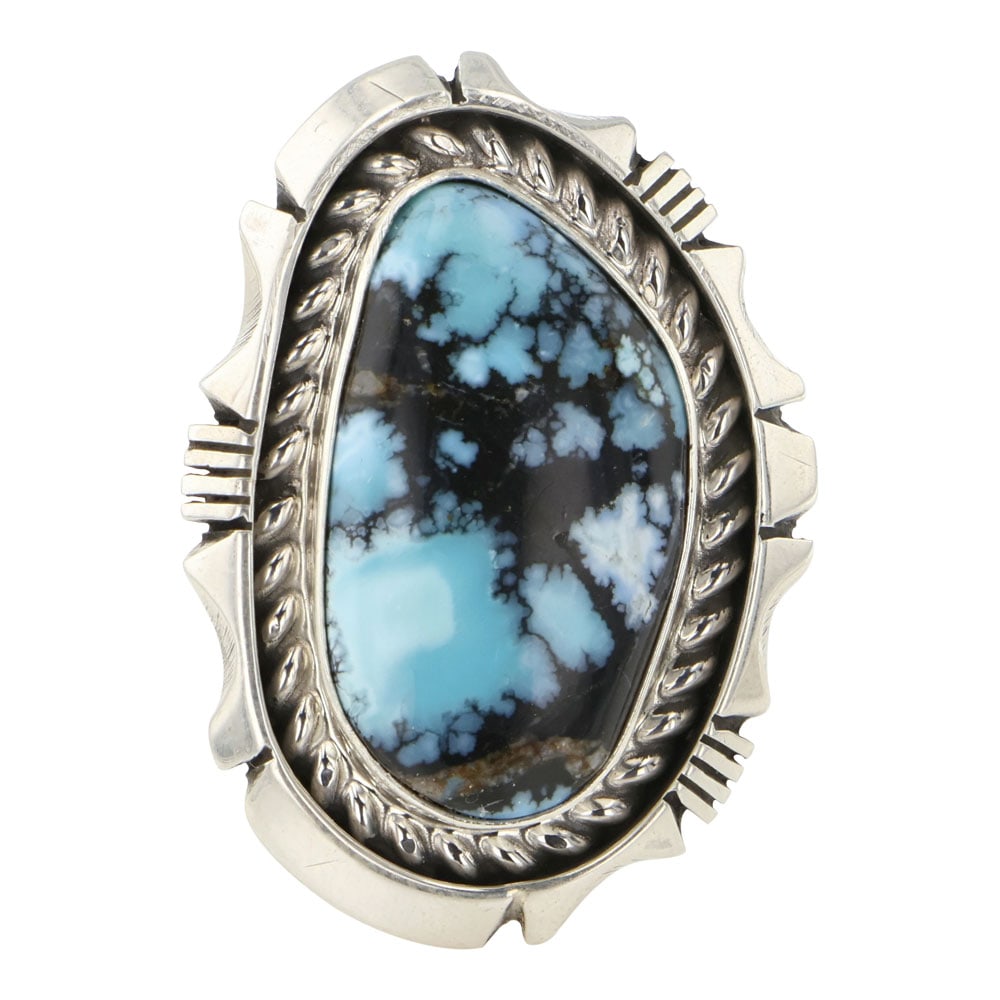 Eddie Secatero Navajo Spiderweb Turquoise Ring (1 of 3)