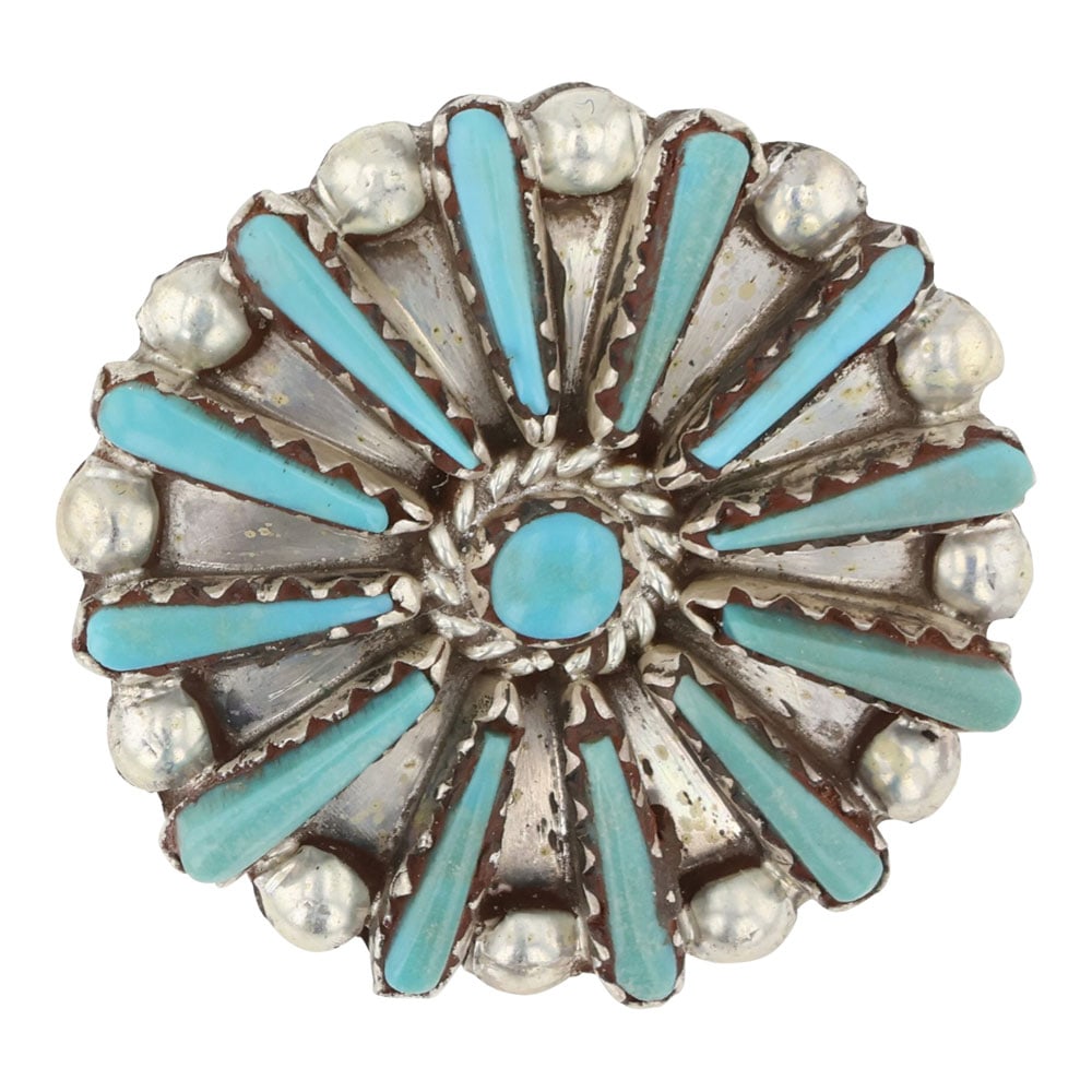 Zuni Needlepoint Turquoise Pin / Pendant (1 of 2)