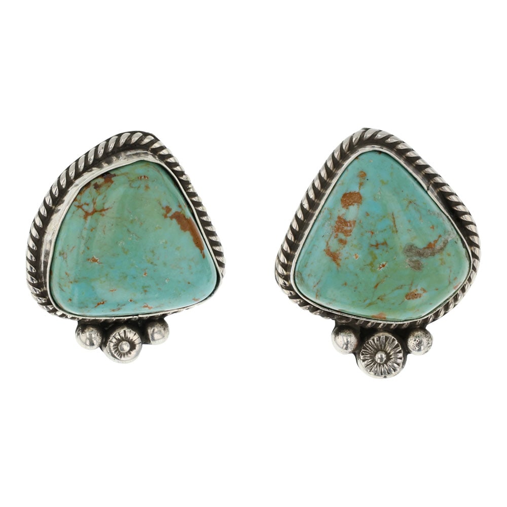 Navajo Menassa Turquoise Earrings (1 of 2)