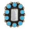 Elgin Tom Navajo Kingman Turquoise& Mother of Pearl Ring