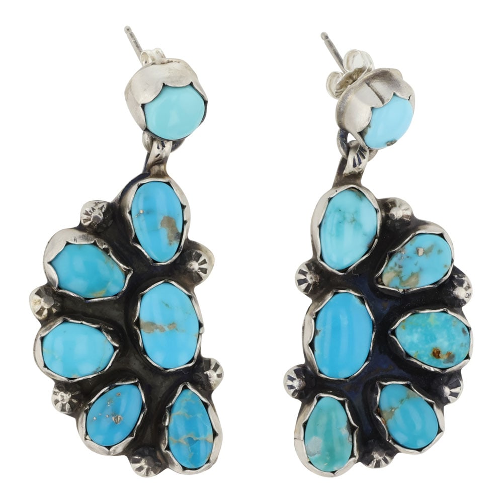 Ella Peter Navajo Nevada Turquoise Earrings (1 of 2)