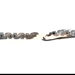 Eugene Charley Navajo Pilot Mountain Turquoise Massive Concho Belt