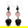 Evangeline Perry Navajo Pink Conch & Black Onyx Earrings