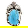 Vintage Navajo Turquoise Feather Ring