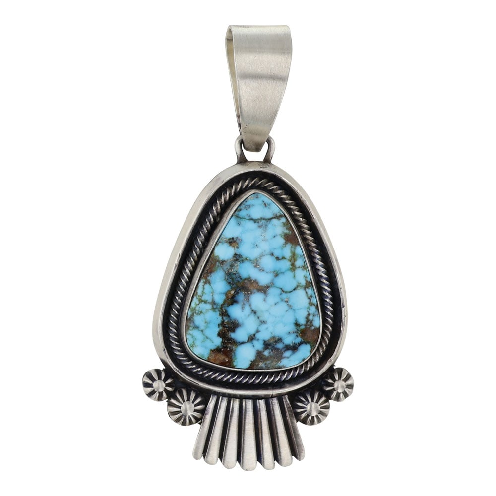Marita Benally Navajo Water web Kingman Turquoise Pendant (1 of 2)