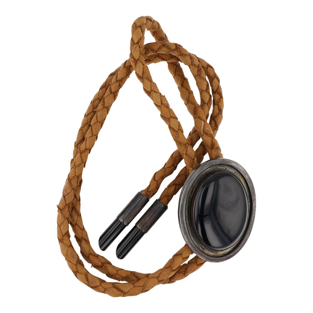 Vintage Navajo Black Onyx Bolo Tie (1 of 3)