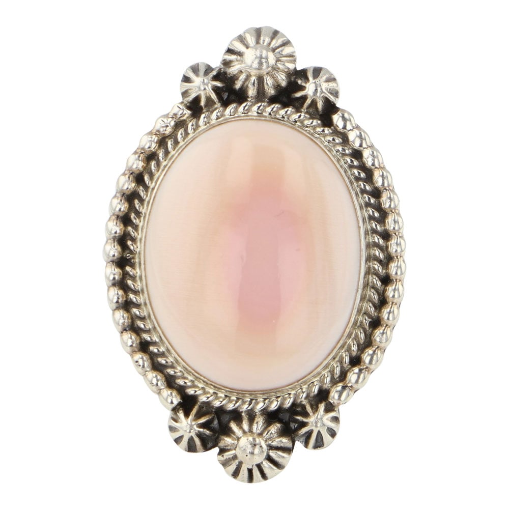Ella Linkin Navajo Pink Conch Ring (1 of 3)