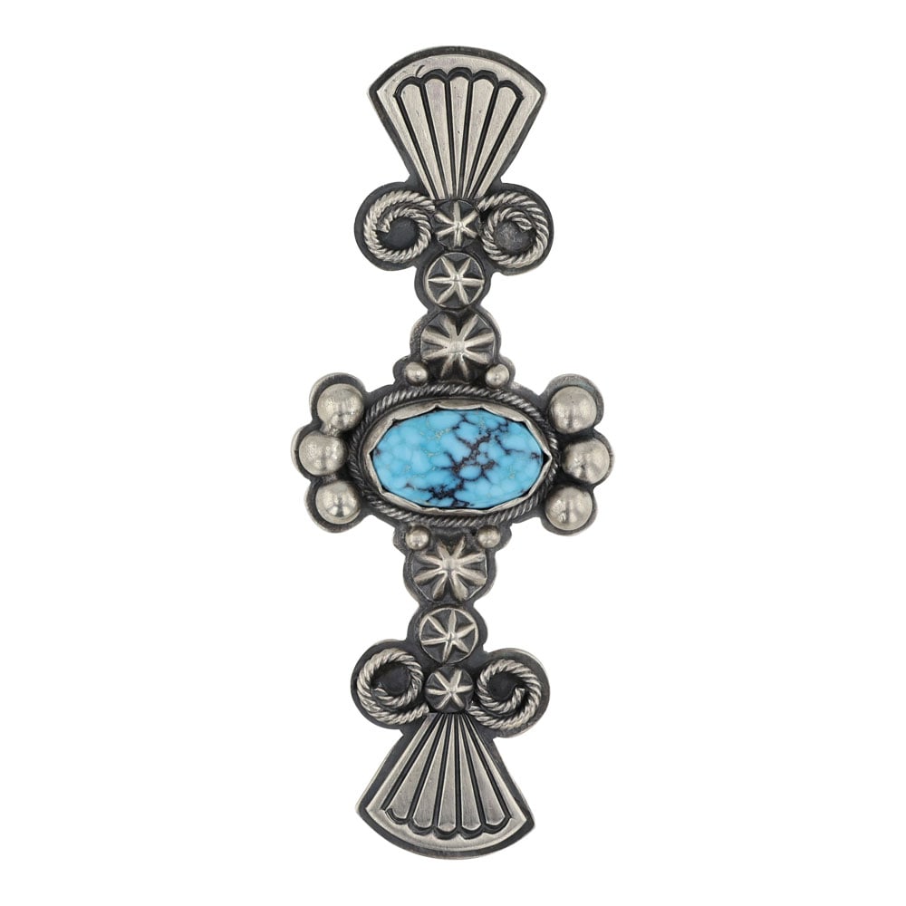 Daniel Benally Navajo Kingman Turquoise Pendant (1 of 2)