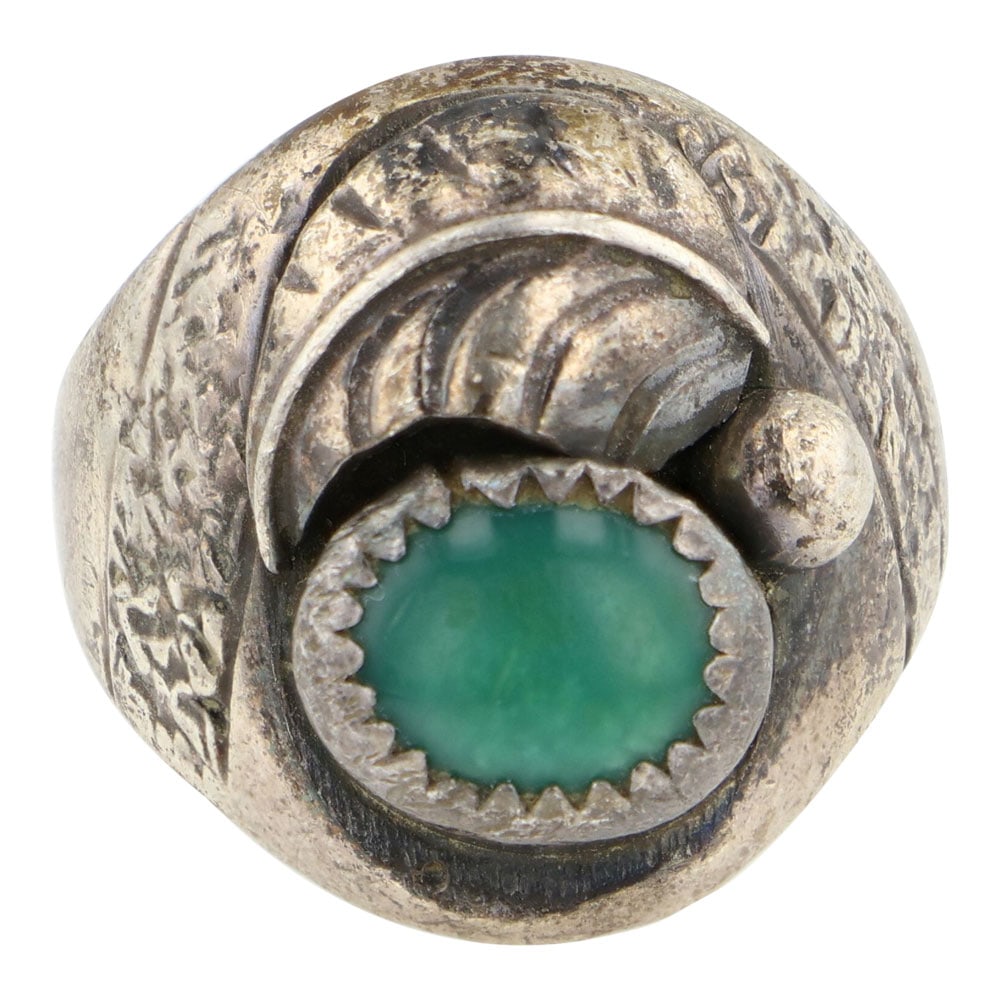 Vintage Navajo Fox Turquoise Ring (1 of 3)