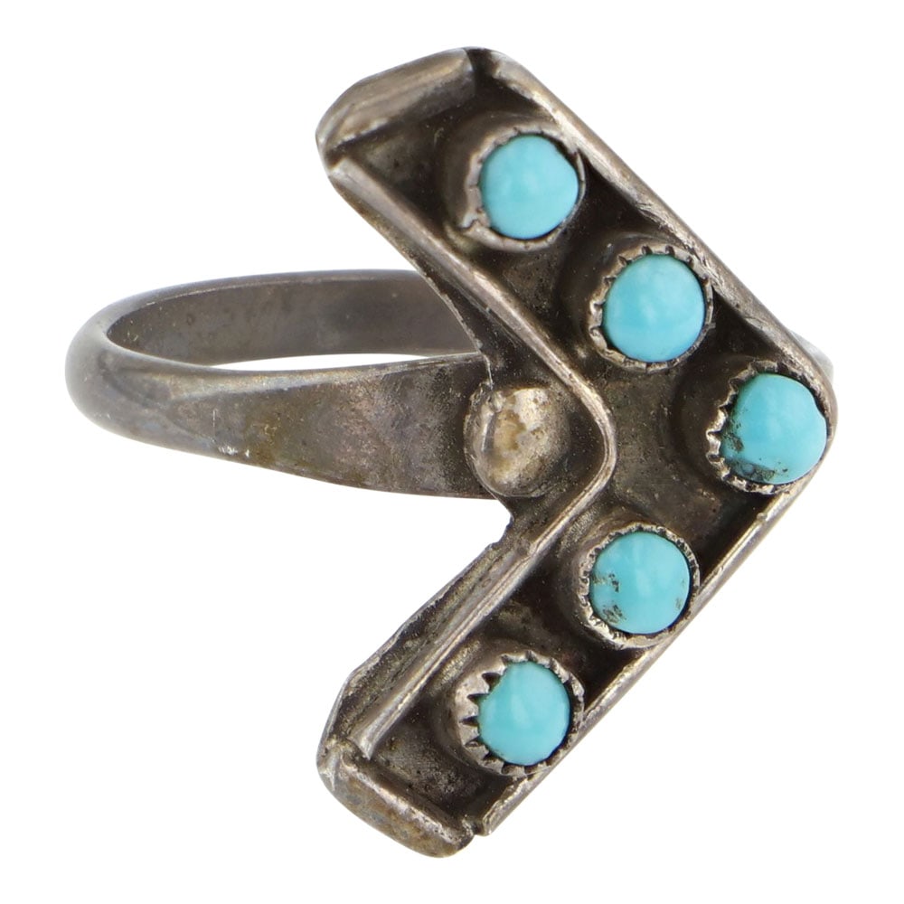 Vintage Navajo Kingman Turquoise Ring (1 of 3)