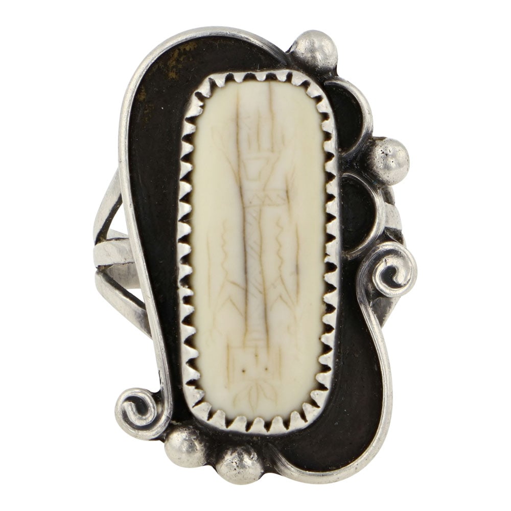 Vintage Navajo Carved Soapstone Ring (1 of 3)