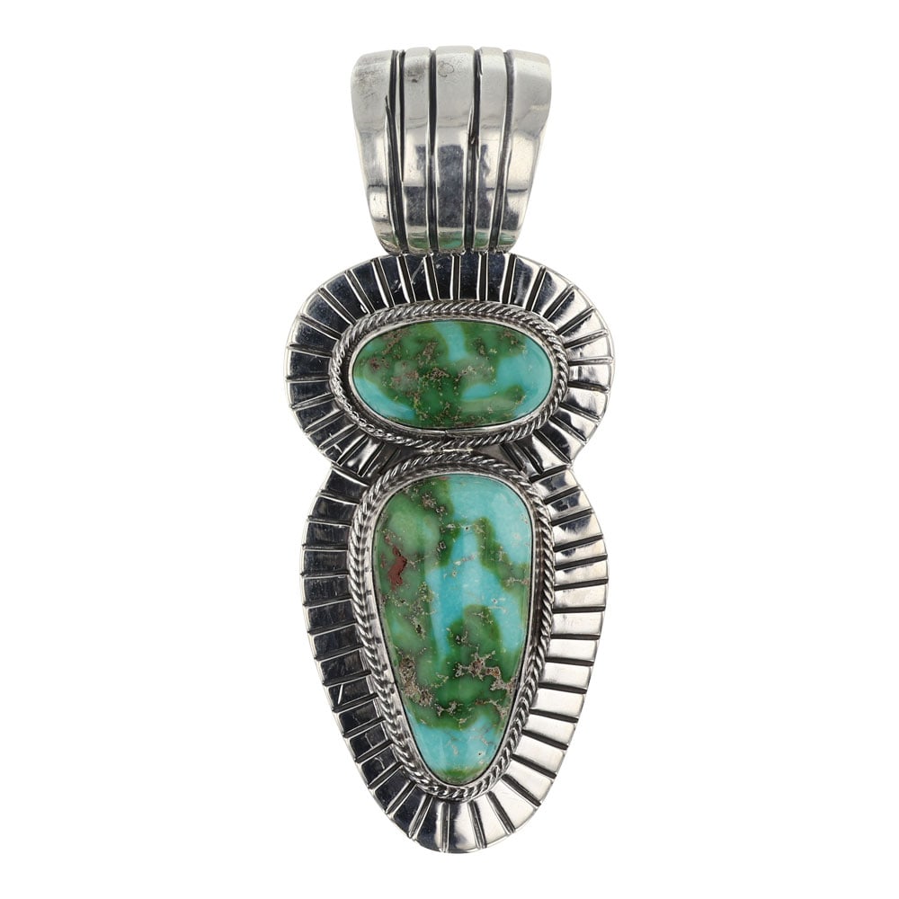 Bob Becenti Navajo Sonoran Gold Turquoise Pendant (1 of 2)