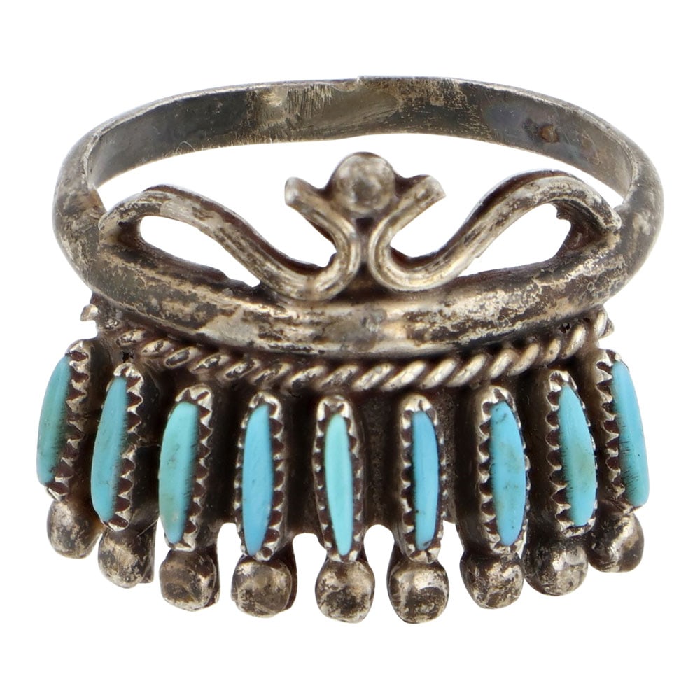 Vintage Zuni Turquoise Needlepoint Ring (1 of 3)