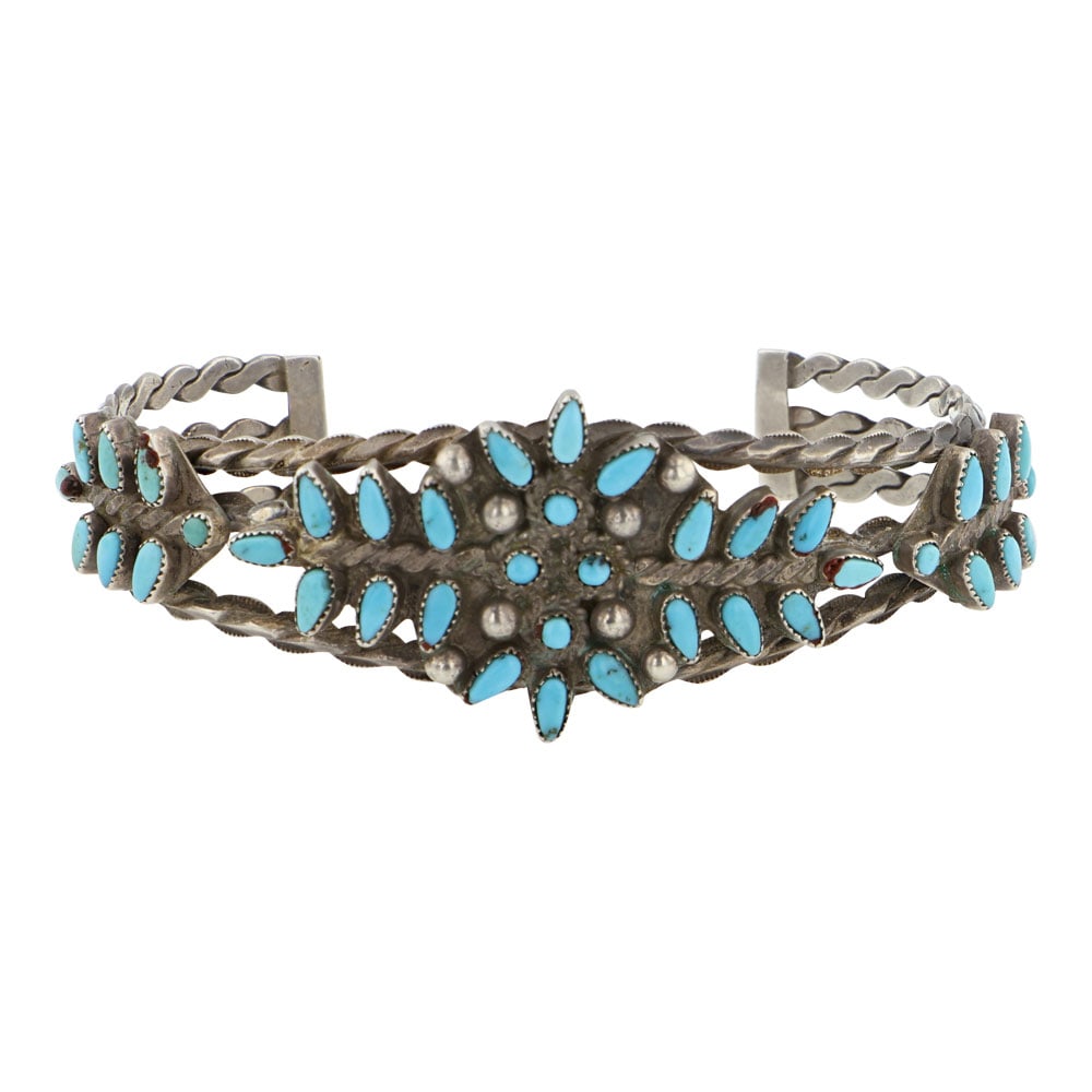 Vintage Zuni Sleeping Beauty Turquoise Cuff Bracelet (1 of 3)