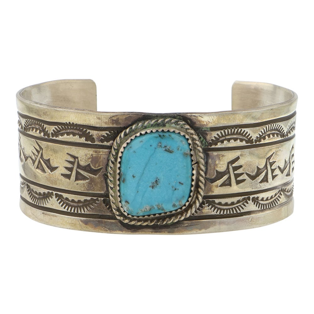 Rick Enriquez Navajo Compitos Turquoise Cuff Bracelet (1 of 3)