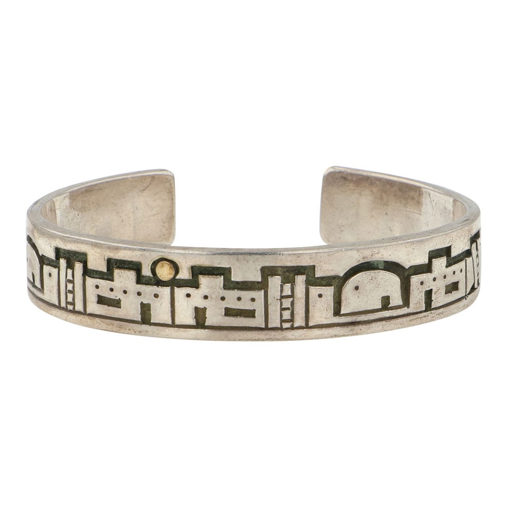 Joseph De Varn Coriz Santo Domingo 14K Gold & Sterling Silver Cuff Bracelet (1 of 4)