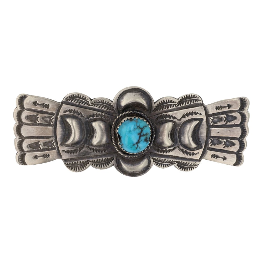 Mary Cayatineto Navajo Kingman Turquoise Pin (1 of 2)