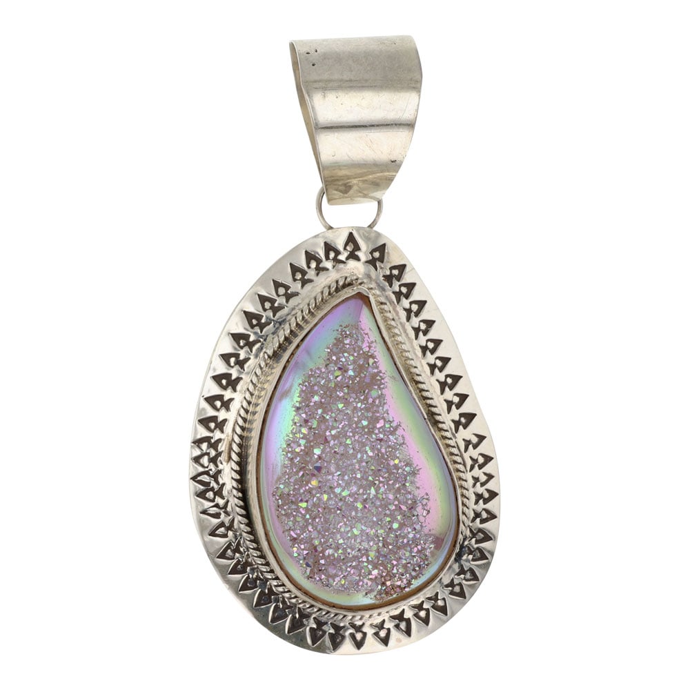Victor Hicks Navajo Druzy Quartz Pendant (1 of 3)