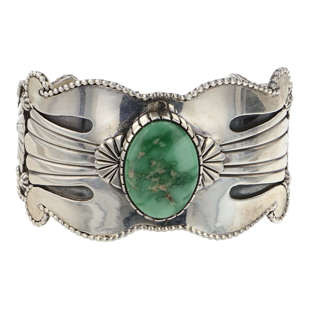 Danny Clark Navajo Fox Turquoise Cuff Bracelet (1 of 3)
