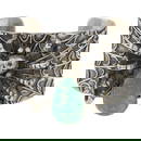 Tawney W Peace Sioux Tribe Nevada Turquoise Spider Cuff Bracelet