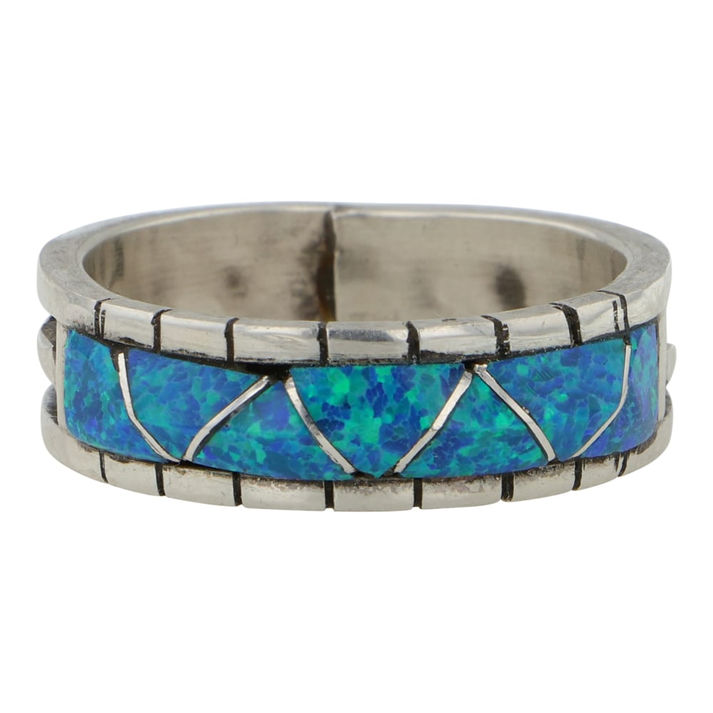 Zuni Synthetic Opal Inlay Ring (1 of 4)