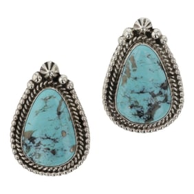Eula Wylie Navajo Compitos Turquoise Earrings