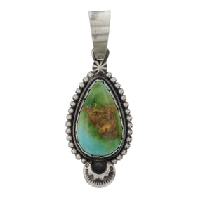 Daniel Benally Navajo Sonoran Gold Turquoise Pendant