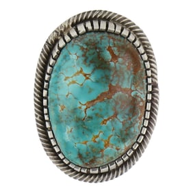 Danny Clark (1946-2021) Navajo Pilot Mountain Turquoise Ring