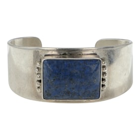Richard Long Sr. Navajo Lapis Cuff Bracelet