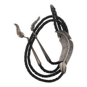 Darrell Victor Apache Artist Feather Bolo Tie