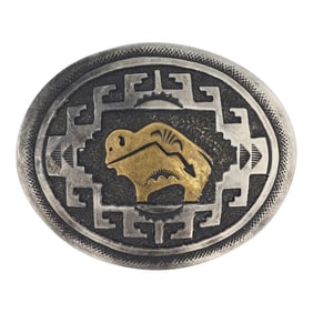 Thomas Singer ( Tommy Singer) (1940-2014) Vintage Bison Belt Buckle