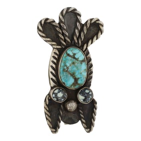 Vintage Turquoise Mountain Turquoise Pin