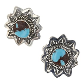 Della Wyllie Navajo Prince Turquoise Earrings