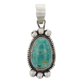 Danny Henio Navajo Manasa Turquoise Pendant