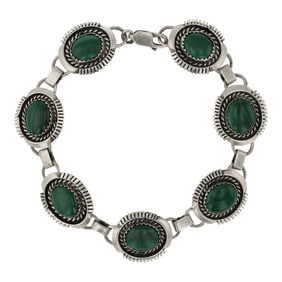 Francis James Navajo Malachite Link Bracelet