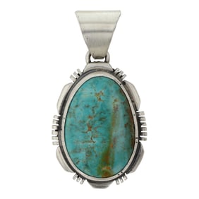 Rick Toadlena Navajo Royston Turquoise Pendant